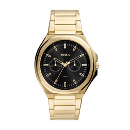 mens evanston multifunction, gold-tone stainless steel watch