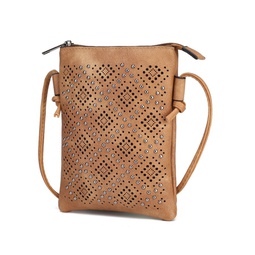 leysha vegan leather crossbody handbag