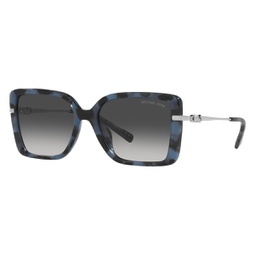 womens castellina 55mm blue tortoise sunglasses