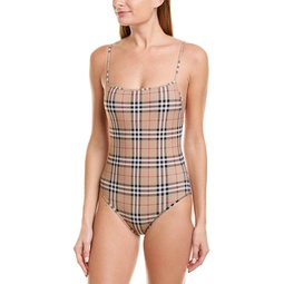 vintage check one-piece