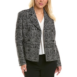 glenplaid wool-blend jacket