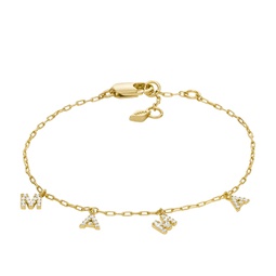 womens hazel gold-tone brass chain bracelet
