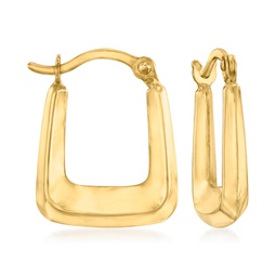 canaria 10kt yellow gold squared huggie hoop earrings