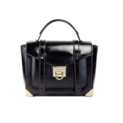 manhattan medium slick leather top handle school satchel womens bag