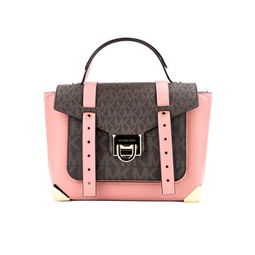 manhattan medium primrose pvc top handle satchel bag womens purse