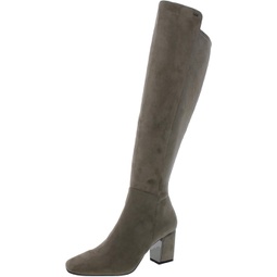 cilli womens microsuede block heel knee-high boots