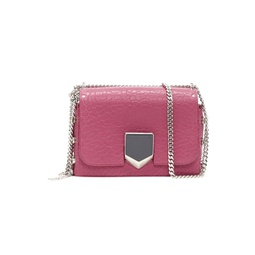 new lockett petite fuschia pink grainy leather buckle shoulder bag