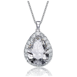 pear-shaped pendant with colored cubic zirconia