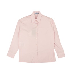 pink cotton button down classic blouse