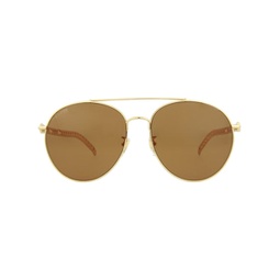 round/oval-frame metal sunglasses