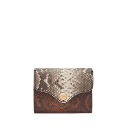 womens heritage python effect embossed leather trifold