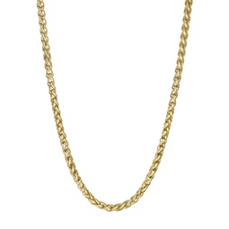 mens gold-tone stainless steel chain necklace