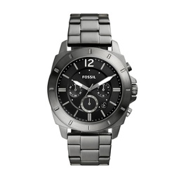 mens privateer chronograph, smoke stainless steel watch
