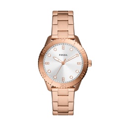 womens dayle three-hand, rose gold-tone stainless steel watch