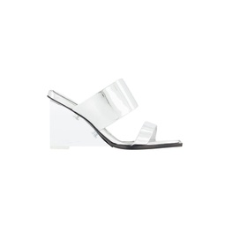sandals - - silver - leather