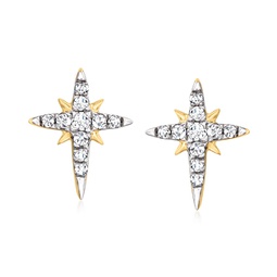 canaria diamond north star earrings in 10kt yellow gold