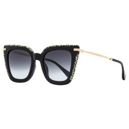 womens square sunglasses ciara /g fp39o black/leopard 52mm