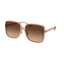 womens 61mm transparent brown sunglasses