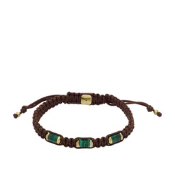 mens all stacked up green malachite components bracelet