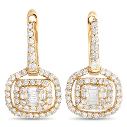 lb exclusive 14k yellow gold 0.68ct diamond earrings er27898