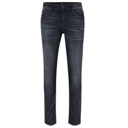 slim-fit jeans in super-soft gray italian denim