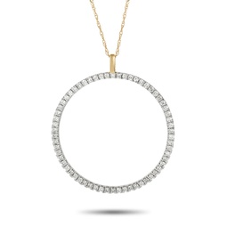 lb exclusive 14k yellow gold 0.50 ct diamond necklace