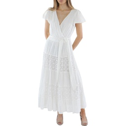 womens cotton lace midi dress