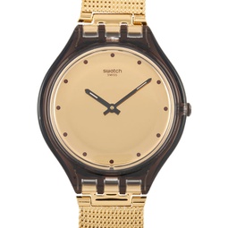 Swatch Skinmoka Goldtone Slim Watch SVOC100M