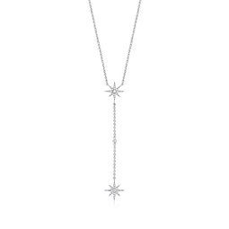 by ross-simons diamond star y-necklace in sterling silver