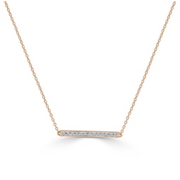 14k gold & diamond bar necklace