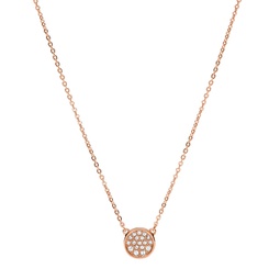 womens rose gold-tone stainless steel pendant necklace
