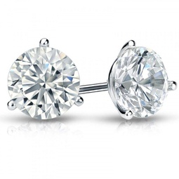 14kt white gold diamond martini stud earrings containing 1.00 cts tw
