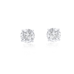 14kt white gold diamond stud earrings containing 1.00 cts tw