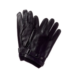 wool-blend & leather gloves