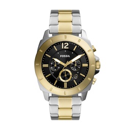 mens privateer chronograph, two-tone stainless steel watch