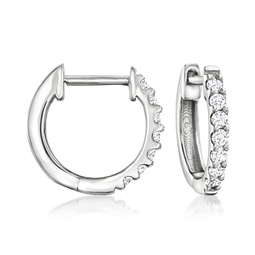 lab-grown diamond hoop earrings in sterling silver