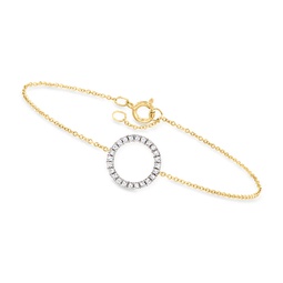 canaria diamond circle bracelet in 10kt yellow gold