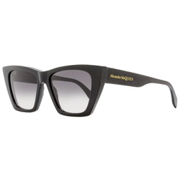 womens selvedge cat eye sunglasses am0299s 001 black 54mm