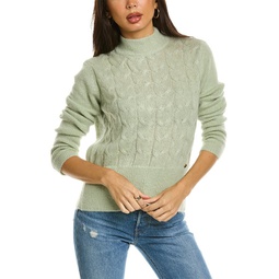 veolaa cable knit wool & mohair-blend sweater