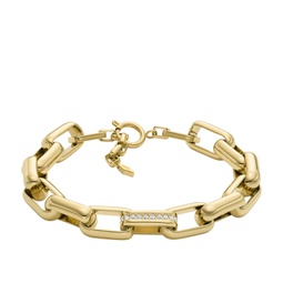womens archival glitz gold-tone brass chain bracelet