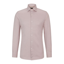 slim-fit shirt in cotton dobby