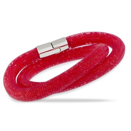 Swarovski Stardust Red Crystals Double Bracelet 5185873-S- Small