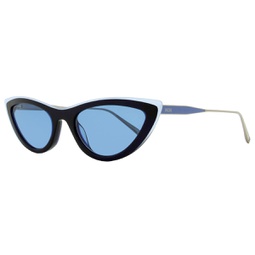 MCM Womens Cateye Sunglasses MCM699S 418 Azure/Blue/Gold 55mm