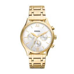 mens fenmore multifunction, gold-tone stainless steel watch