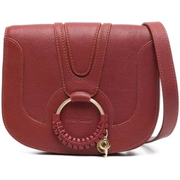 hana saddle crossbody handbag in reddish brown