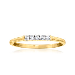 canaria diamond 5-stone ring in 10kt yellow gold