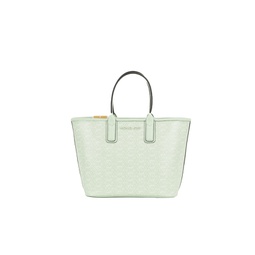 jodie small jacquard logo recycled polyester tote handbag atom womens