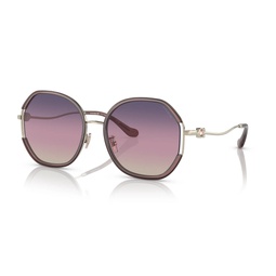 womens 59mm light gold/pink sunglasses
