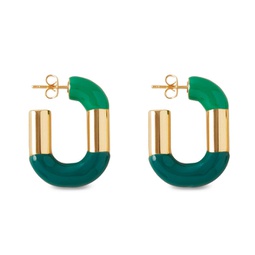 chain link single hoop earrings