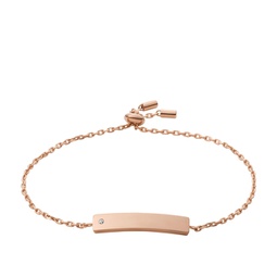 womens elliott rose gold-tone stainless steel chain bracelet